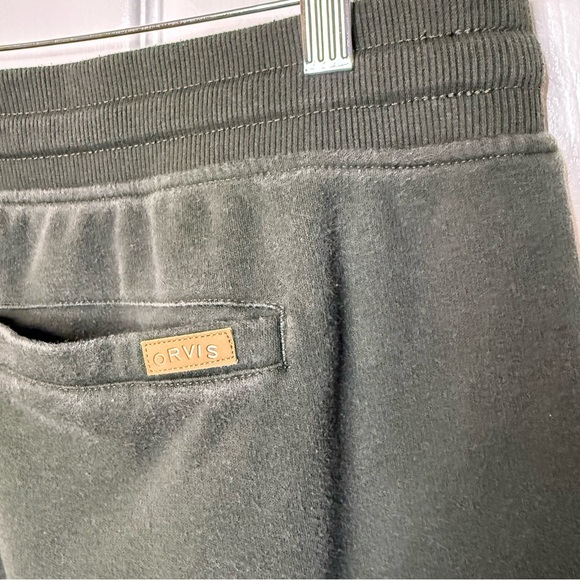 Orvis Green Jogger Sweatpants Elastic Waistband Dark Olive Green Size Men XL GUC - Picture 3 of 8
